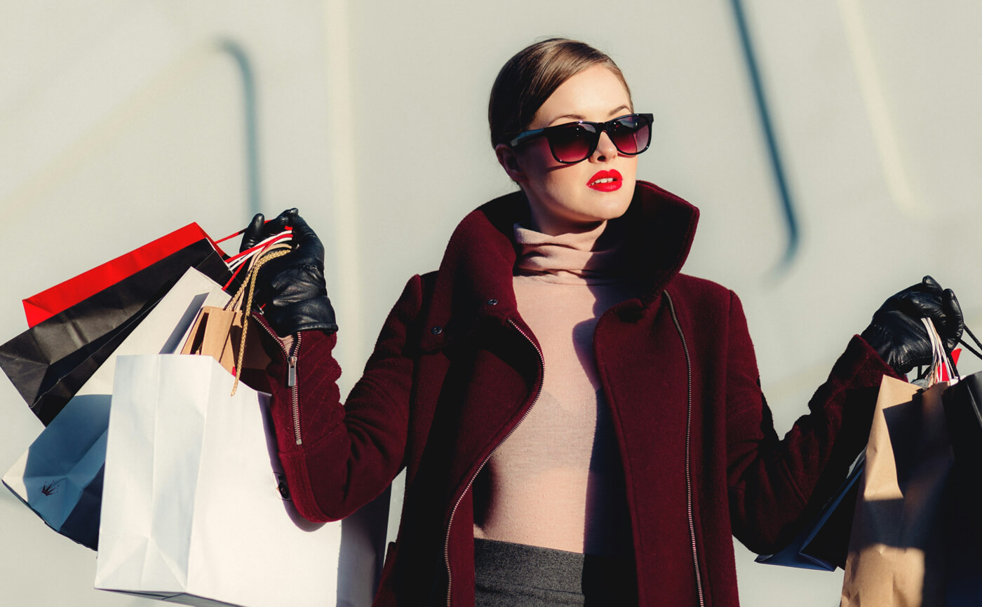 a woman shopping
